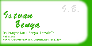 istvan benya business card